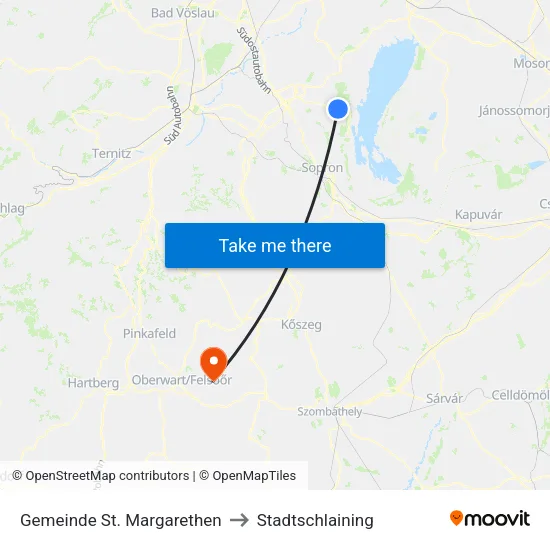 Gemeinde St. Margarethen to Stadtschlaining map