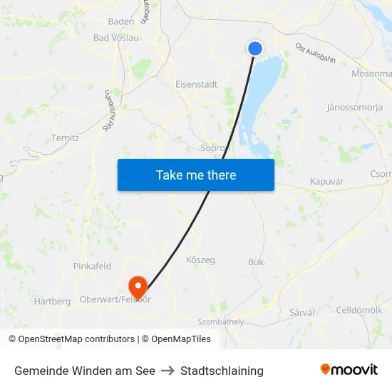Gemeinde Winden am See to Stadtschlaining map