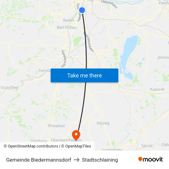 Gemeinde Biedermannsdorf to Stadtschlaining map