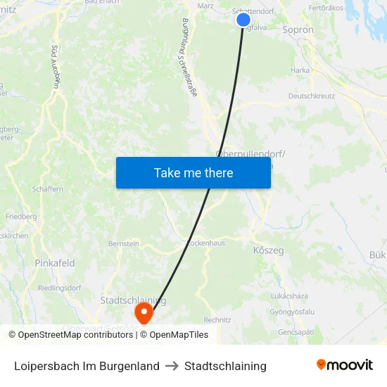 Loipersbach Im Burgenland to Stadtschlaining map