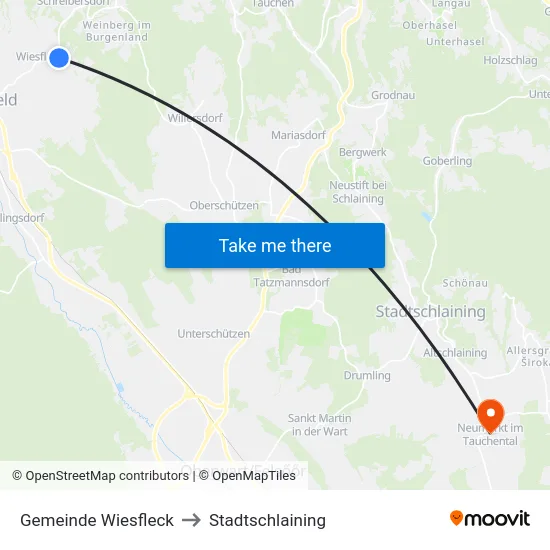 Gemeinde Wiesfleck to Stadtschlaining map