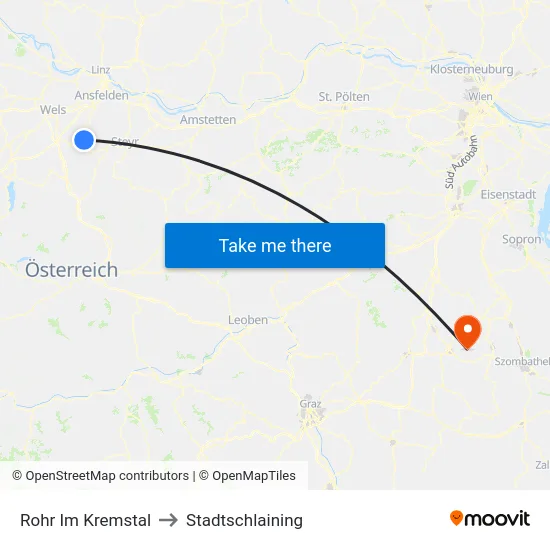 Rohr Im Kremstal to Stadtschlaining map