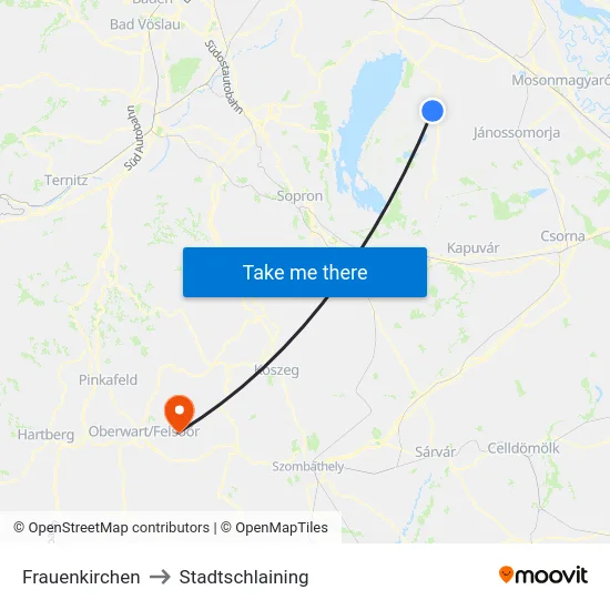 Frauenkirchen to Stadtschlaining map