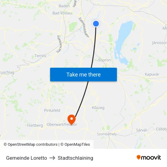 Gemeinde Loretto to Stadtschlaining map