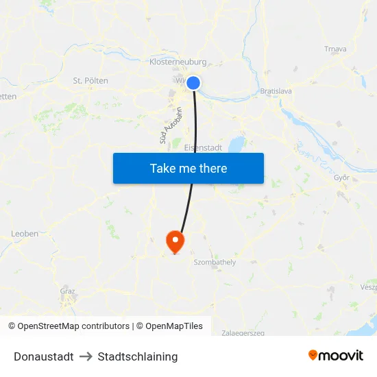 Donaustadt to Stadtschlaining map