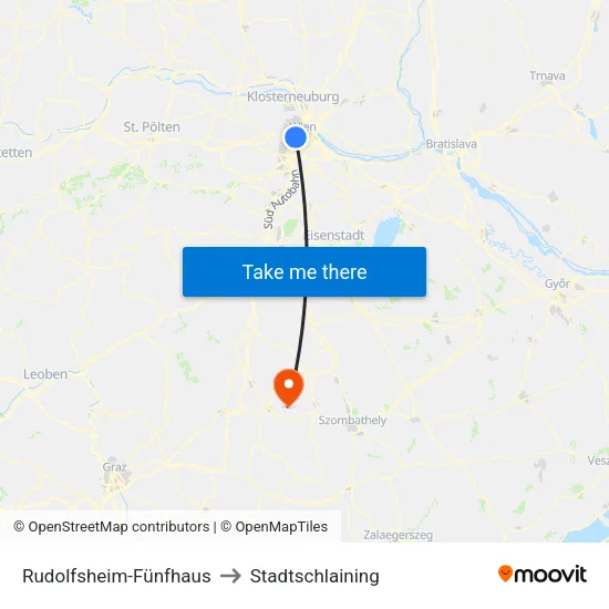 Rudolfsheim-Fünfhaus to Stadtschlaining map