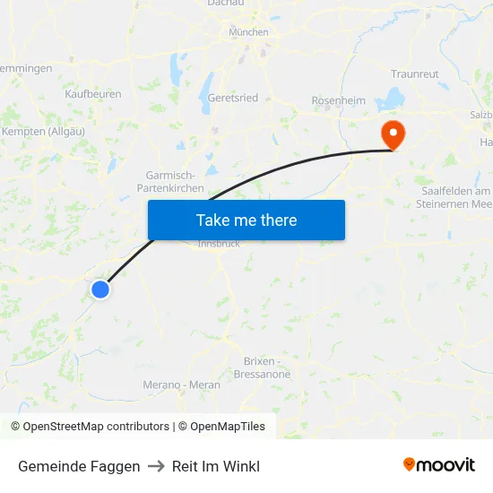 Gemeinde Faggen to Reit Im Winkl map