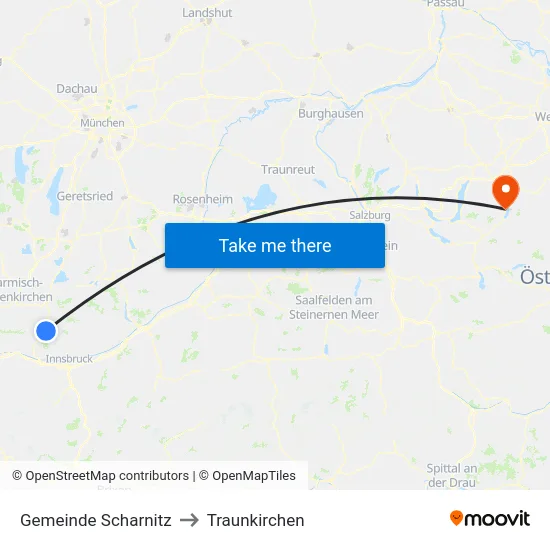 Gemeinde Scharnitz to Traunkirchen map
