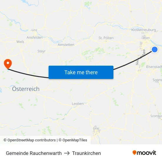 Gemeinde Rauchenwarth to Traunkirchen map