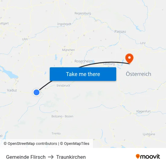Gemeinde Flirsch to Traunkirchen map