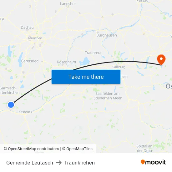 Gemeinde Leutasch to Traunkirchen map