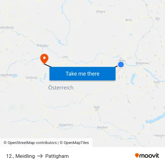 12., Meidling to Pattigham map