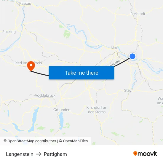 Langenstein to Pattigham map