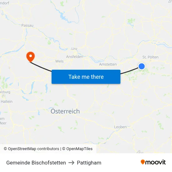 Gemeinde Bischofstetten to Pattigham map