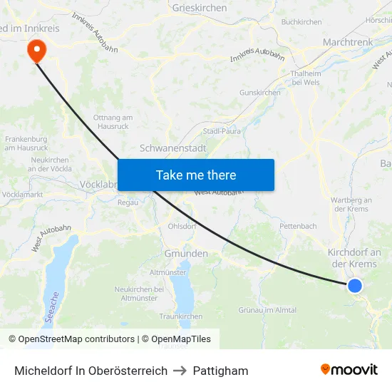 Micheldorf In Oberösterreich to Pattigham map