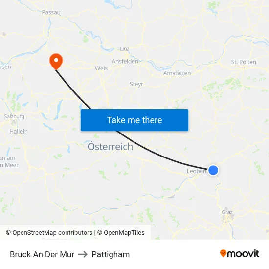 Bruck An Der Mur to Pattigham map