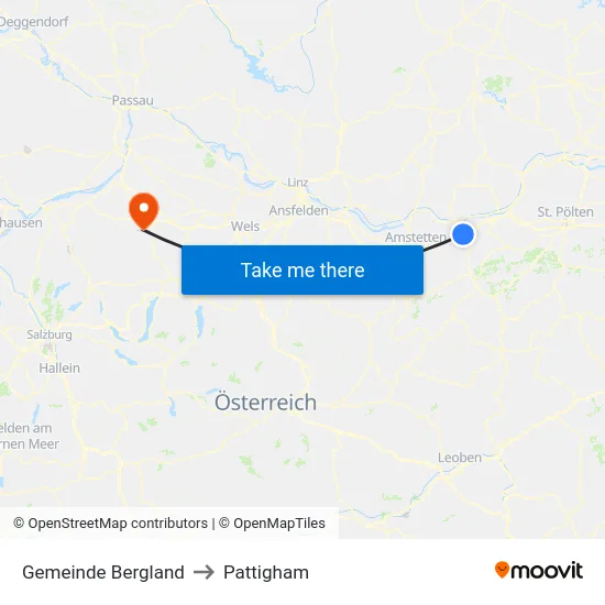 Gemeinde Bergland to Pattigham map