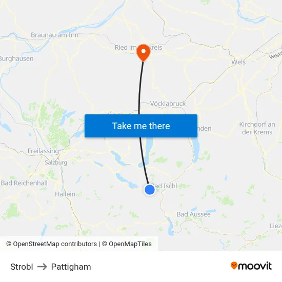 Strobl to Pattigham map
