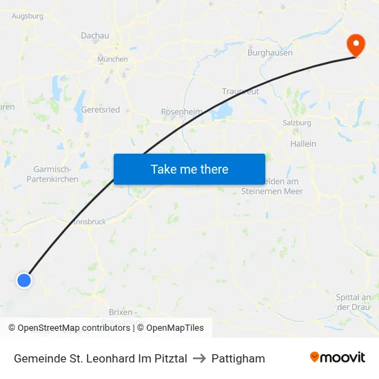 Gemeinde St. Leonhard Im Pitztal to Pattigham map