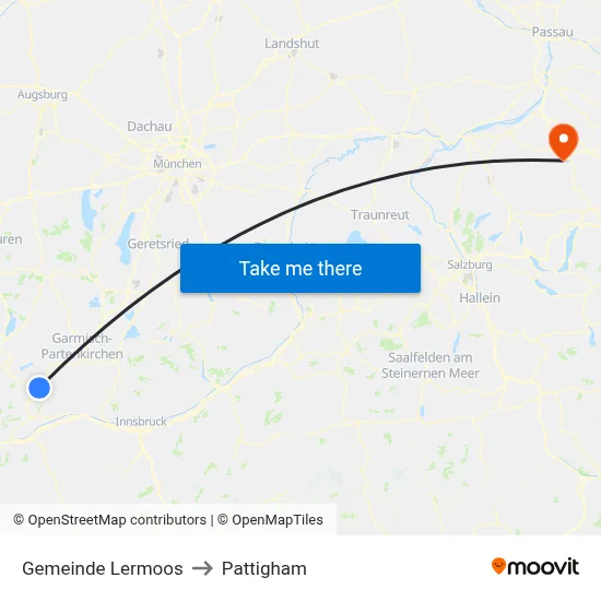 Gemeinde Lermoos to Pattigham map