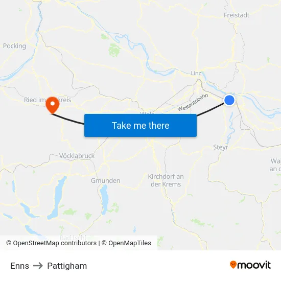 Enns to Pattigham map