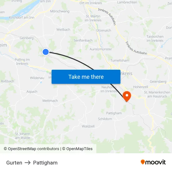 Gurten to Pattigham map