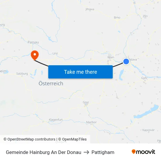 Gemeinde Hainburg An Der Donau to Pattigham map