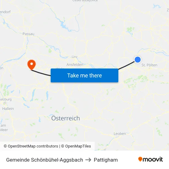 Gemeinde Schönbühel-Aggsbach to Pattigham map