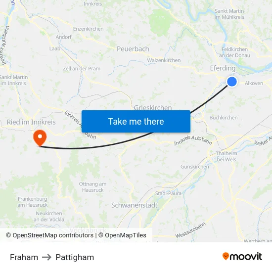 Fraham to Pattigham map