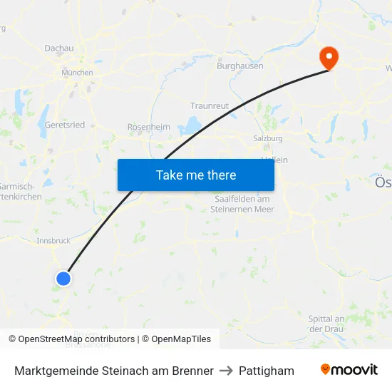 Marktgemeinde Steinach am Brenner to Pattigham map