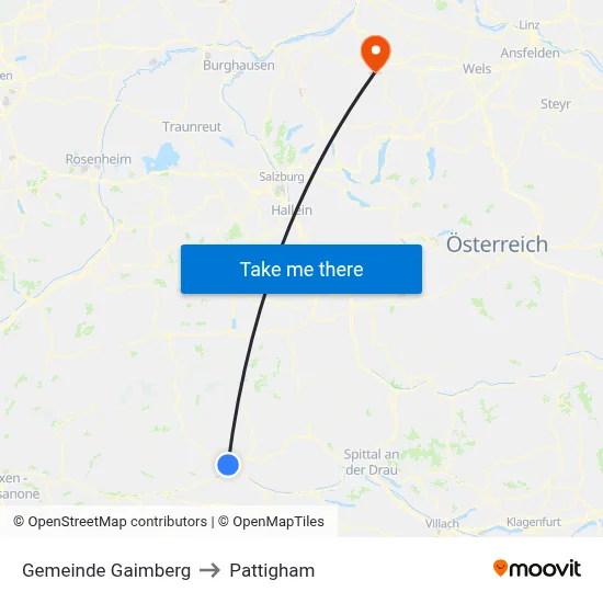 Gemeinde Gaimberg to Pattigham map