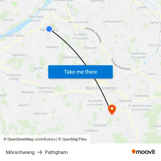 Mörschwang to Pattigham map