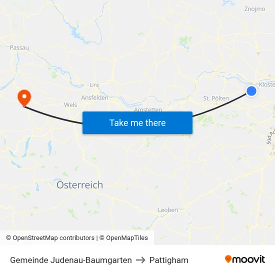 Gemeinde Judenau-Baumgarten to Pattigham map