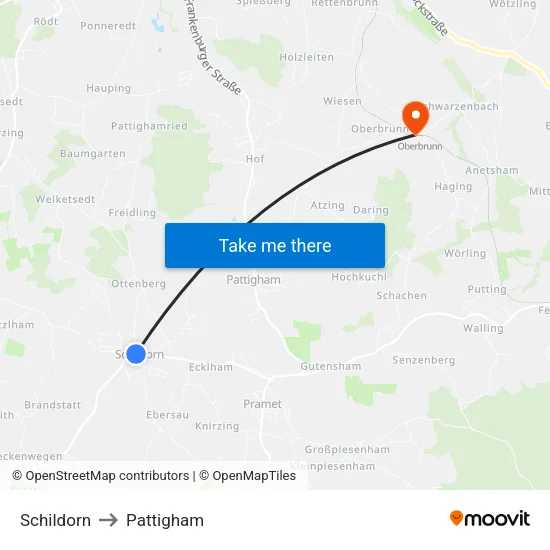 Schildorn to Pattigham map