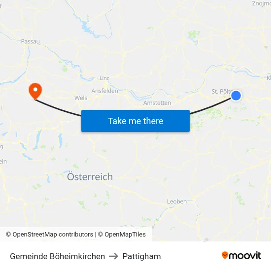 Gemeinde Böheimkirchen to Pattigham map