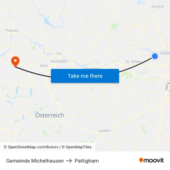 Gemeinde Michelhausen to Pattigham map