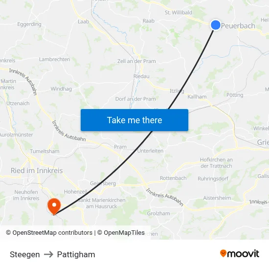 Steegen to Pattigham map