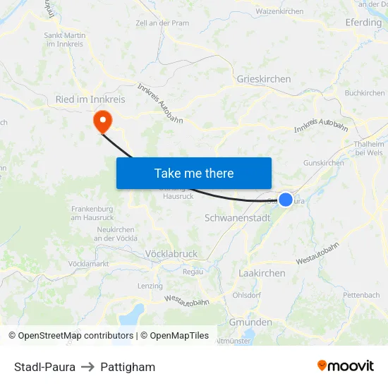 Stadl-Paura to Pattigham map