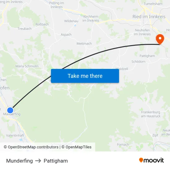 Munderfing to Pattigham map