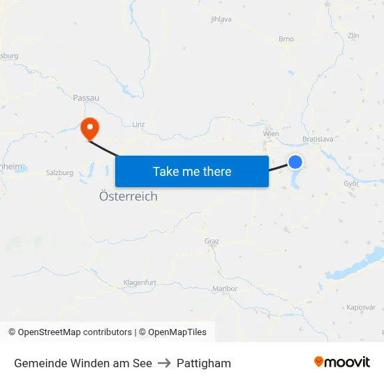 Gemeinde Winden am See to Pattigham map