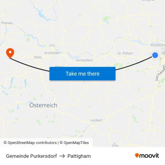 Gemeinde Purkersdorf to Pattigham map