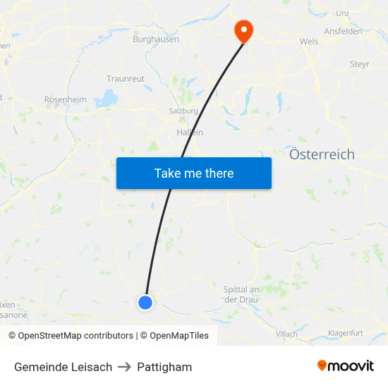 Gemeinde Leisach to Pattigham map