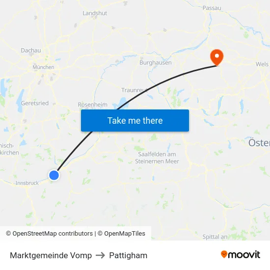 Marktgemeinde Vomp to Pattigham map