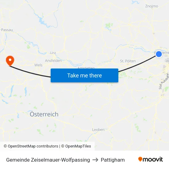 Gemeinde Zeiselmauer-Wolfpassing to Pattigham map
