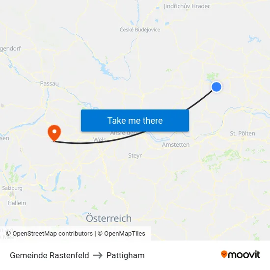 Gemeinde Rastenfeld to Pattigham map