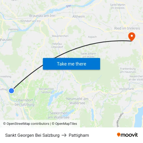 Sankt Georgen Bei Salzburg to Pattigham map