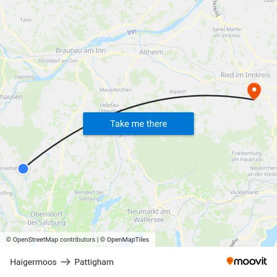 Haigermoos to Pattigham map