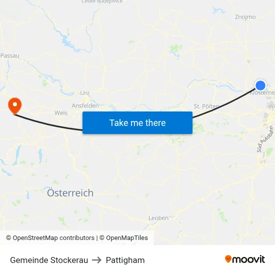 Gemeinde Stockerau to Pattigham map