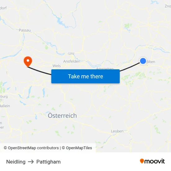 Neidling to Pattigham map