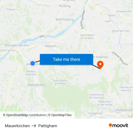 Mauerkirchen to Pattigham map